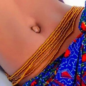 Orange waist bead 33"